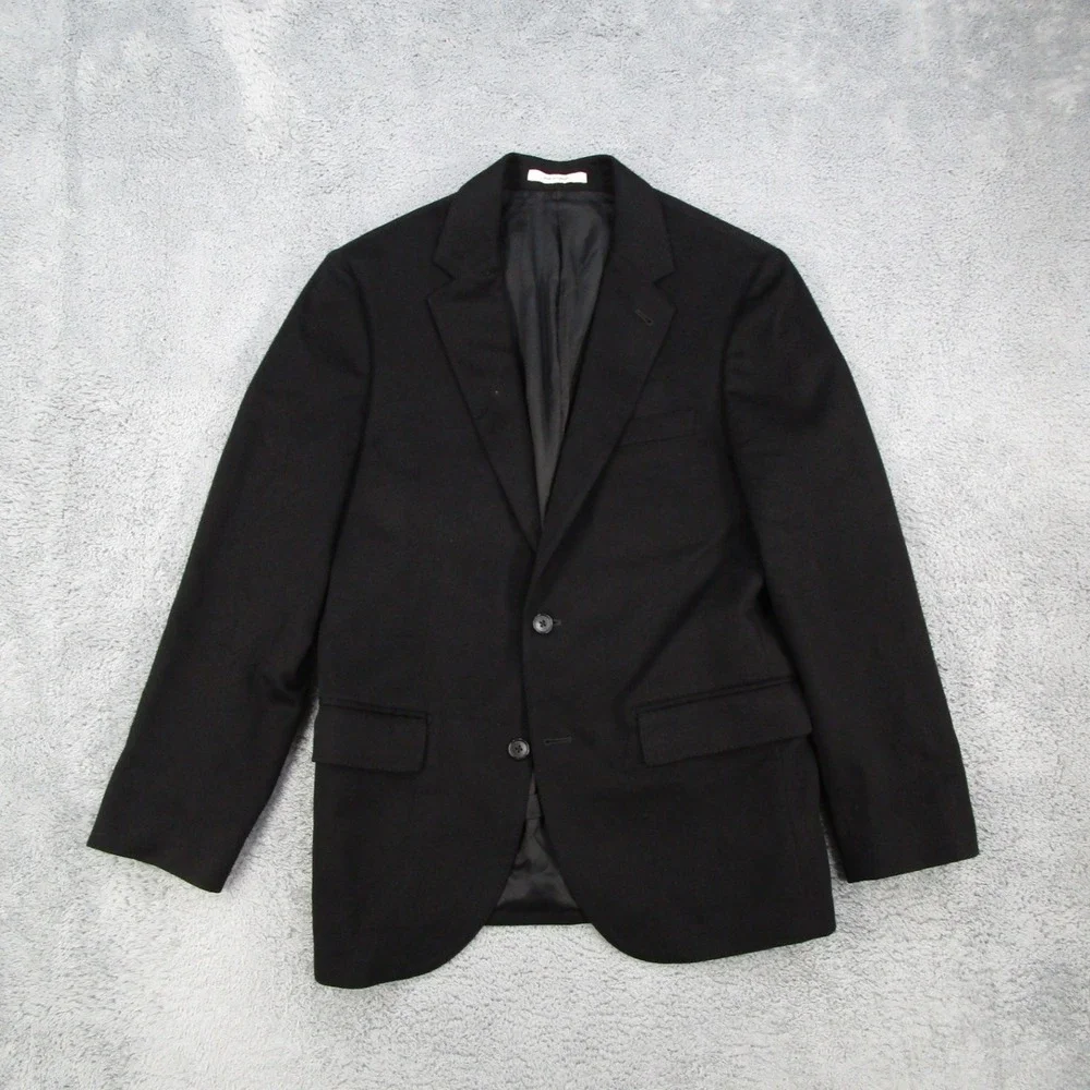 Club Monaco Grant Fit Blazer Mens 40S Black 100% Loro Piana Cashmere Sport Coat